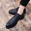 2025 Spring/Autumn Men's Leather Shoes: Trendy, Casual, British-Style Formal Footwear for Weddings and Business