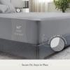 Extra Deep Pocket King Size Sheets Sets Fits Mattress Cover Split Head Flex King Sheet Set Bed Sheets Double Brushed Easy Fit 4 Piece Set FlexTop
