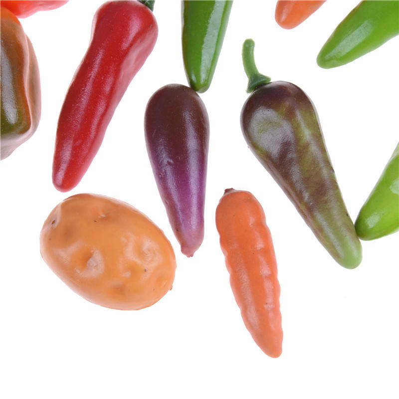 10pcs Many Kinds Of Vegetables Miniature Dollhouse Mini Decor Handmade SupplPVCA