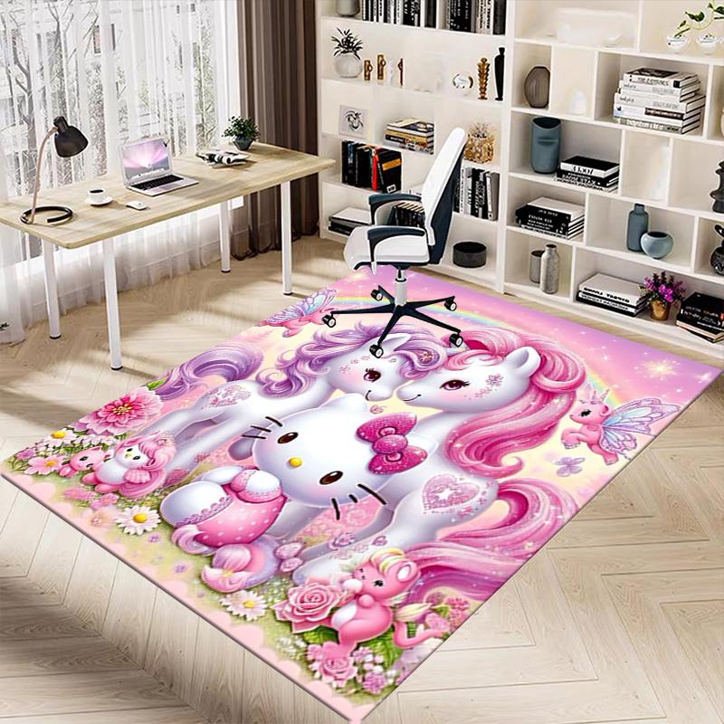 1pc Hello Kitty unicorn Carpet Office Rug Outdoor Mat Home Decor Area Carpet Festival Gift