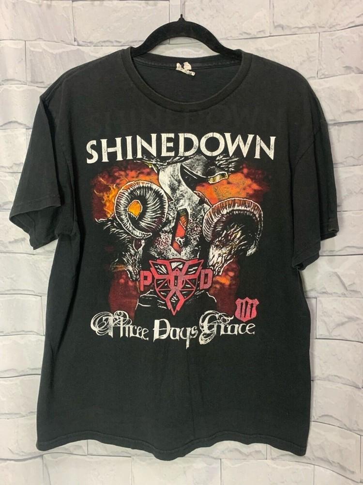 Винтажная черная хлопковая футболка Three Days Grace 2013 года, все размеры, DS339, унисекс XXXL