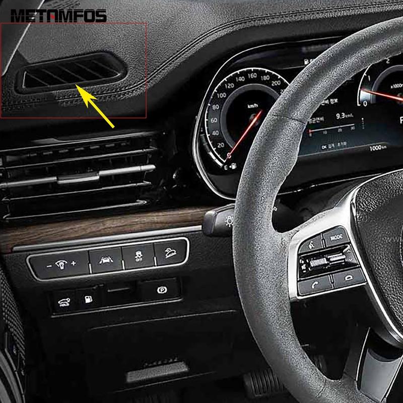 Front Upper Air Condition AC Vent Outlet Cover Trim For Kia Mohave Borrego - 2024 2025 Carbon Fiber Interior Accessories
