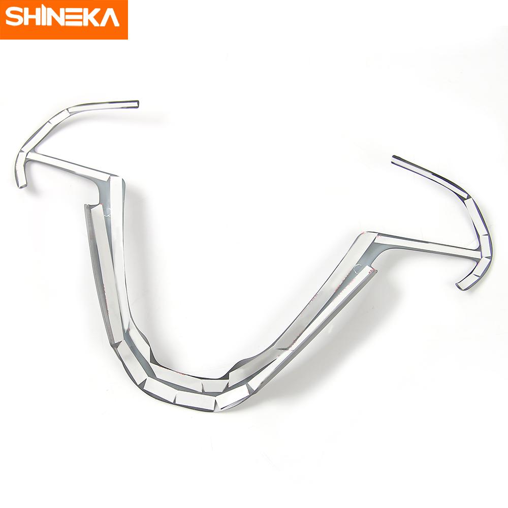 SHINEKA Interior Stickers For Jeep Cherokee 2014+ Car Steering Wheel Decoration Cover Accessories For Jeep Grand Cherokee
