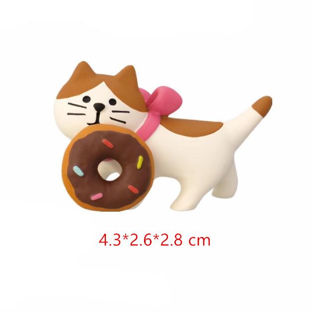 Japanese Cat Zakka Miniature Bread & Coffee Shop Resin Decor