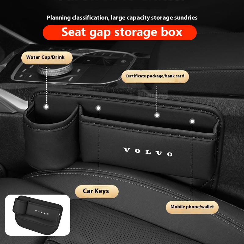 Autositz-Lücken-Organizer Aufbewahrungsbox Multifunktion Leder Volvo XC40 XC60 XC70 XC90 S60 S80 S90 V40 V60 V90 EX30 EX90 EC40 EX40