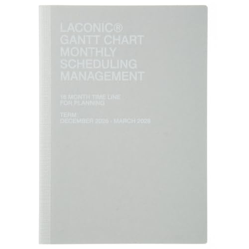 Laconic Planner 2027 A5 Monthly Gantt Chart (LGMD15-160, starting December 2026)