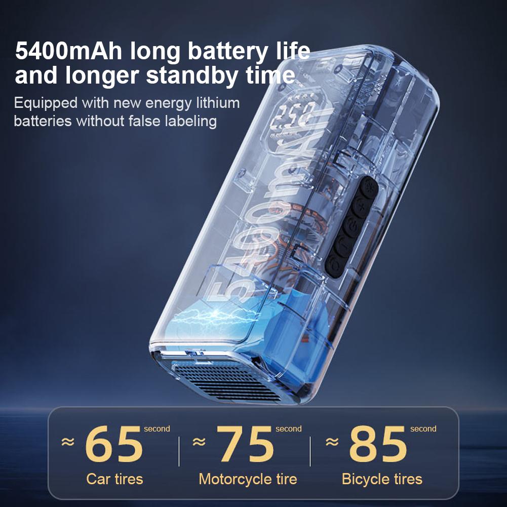 150PSI Digital Tire Inflator 1500mAh Cordless Tire Pump Digital Display Portable Air Pump for Car Motorcycle Bike Tire Boat Ball