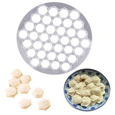 Dumplingsform i aluminiumlegering 37 hål Dumplingmaskin Bakverk Kex Ravioli Deg Köttpress Skärare Köksbakverktyg