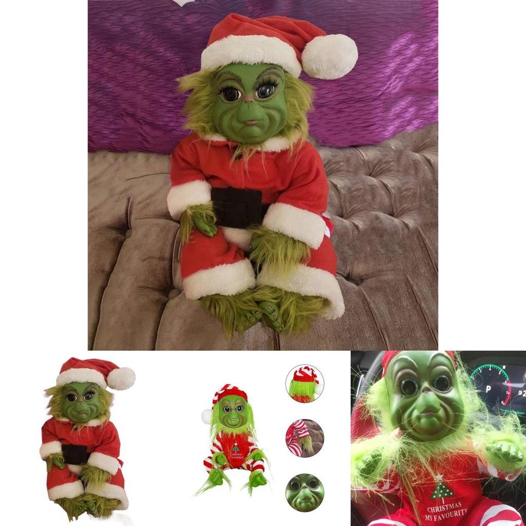 Adorabilă Păpușă Grinch de 20 cm Jucărie de Pluș Umplută Perfectă Pentru Decor de Sărbători