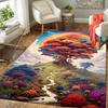 1pc Rainbow Tree of Life Print, Design Indoor Area Rug - Soft, Anti-Slip, and Durable Gaming Room Decor for Bedroom, Living Room