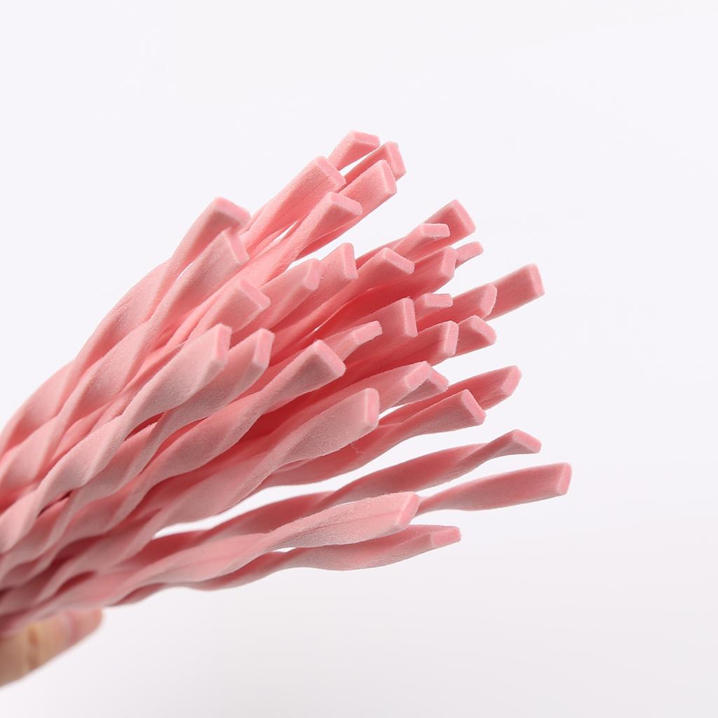 10pcs L30cm Pink/Wood Color Reed Diffuser Sticks Twist Fiber Reed Diffuser Sticks Fragrance for Bedroom Office Bathroom Home
