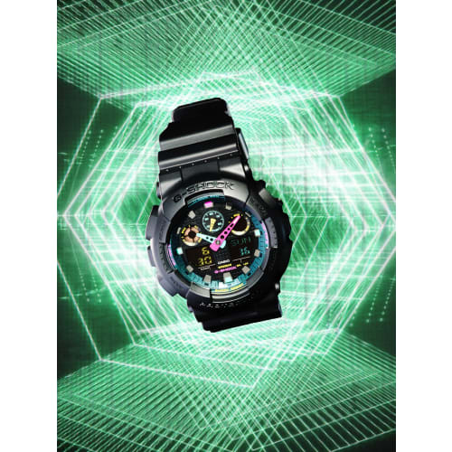 Casio Watch G-Shock []Multi Fluorescent Color Series GA-100MF-1AJF Men's Black X Fluorescent