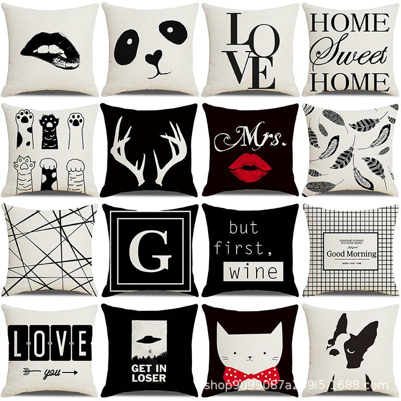 New Homeware Pillow Cover European Geometric Abstract Car Sofa Cushion Cover Cushion Cover