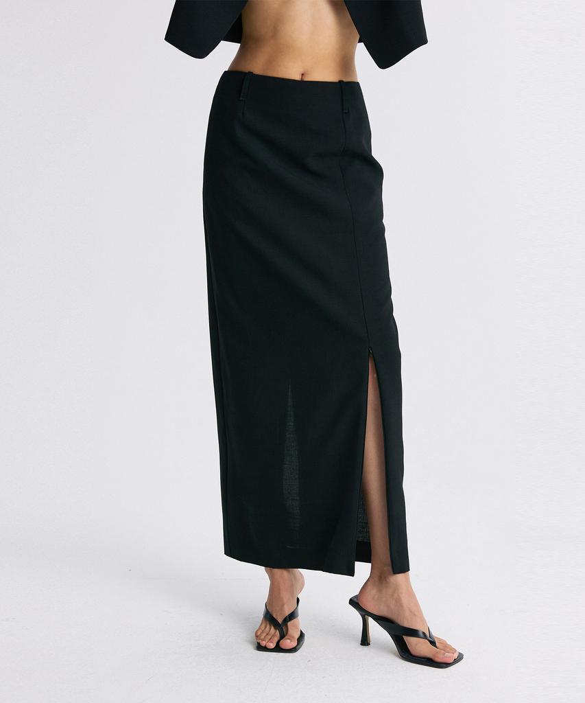 Rie Zip-Hem Maxi Skirt