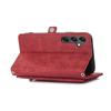 For Samsung Galaxy A55 5G Case Zipper Pocket 9 Card Slots PU Leather Phone Cover with Wrist Strap