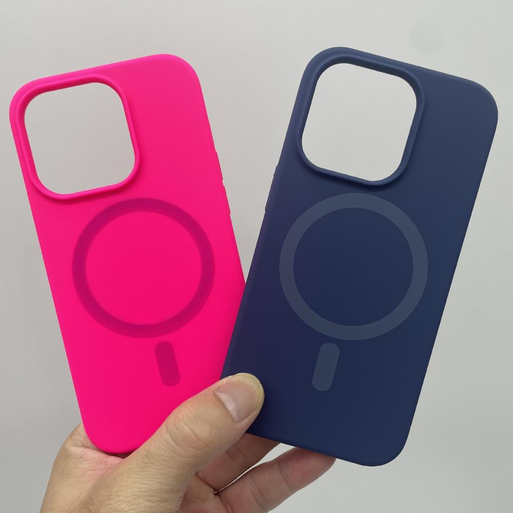 Compatible with Liquid Silicone 15promax Magnetic Charging Phone Case, Apple 16pro Anti-drop Protective Case, Anti-fingerprint