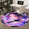 1pc Anime Design Round Carpet Office Chair Mat with Butterfly and Fish Print, Home Decor, Gaming Room, Gift