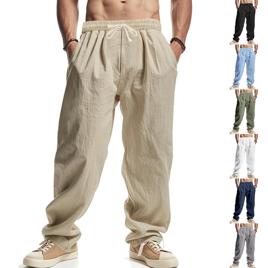 Men'S Casual Pants Loose Casual Beach Sports Wide Leg Pants