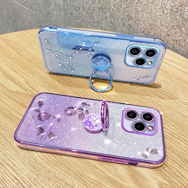 KADEM For Realme C61 4G/C63 4G Case Rhinestone Glitter TPU Kickstand Phone Cover