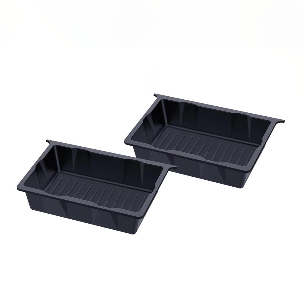 Under Seat Storage Box for Tesla Model Y 2024 2023-2020 TPE Underseat Storage Tray Under Seat Organizer Waterproof Hidden Tray