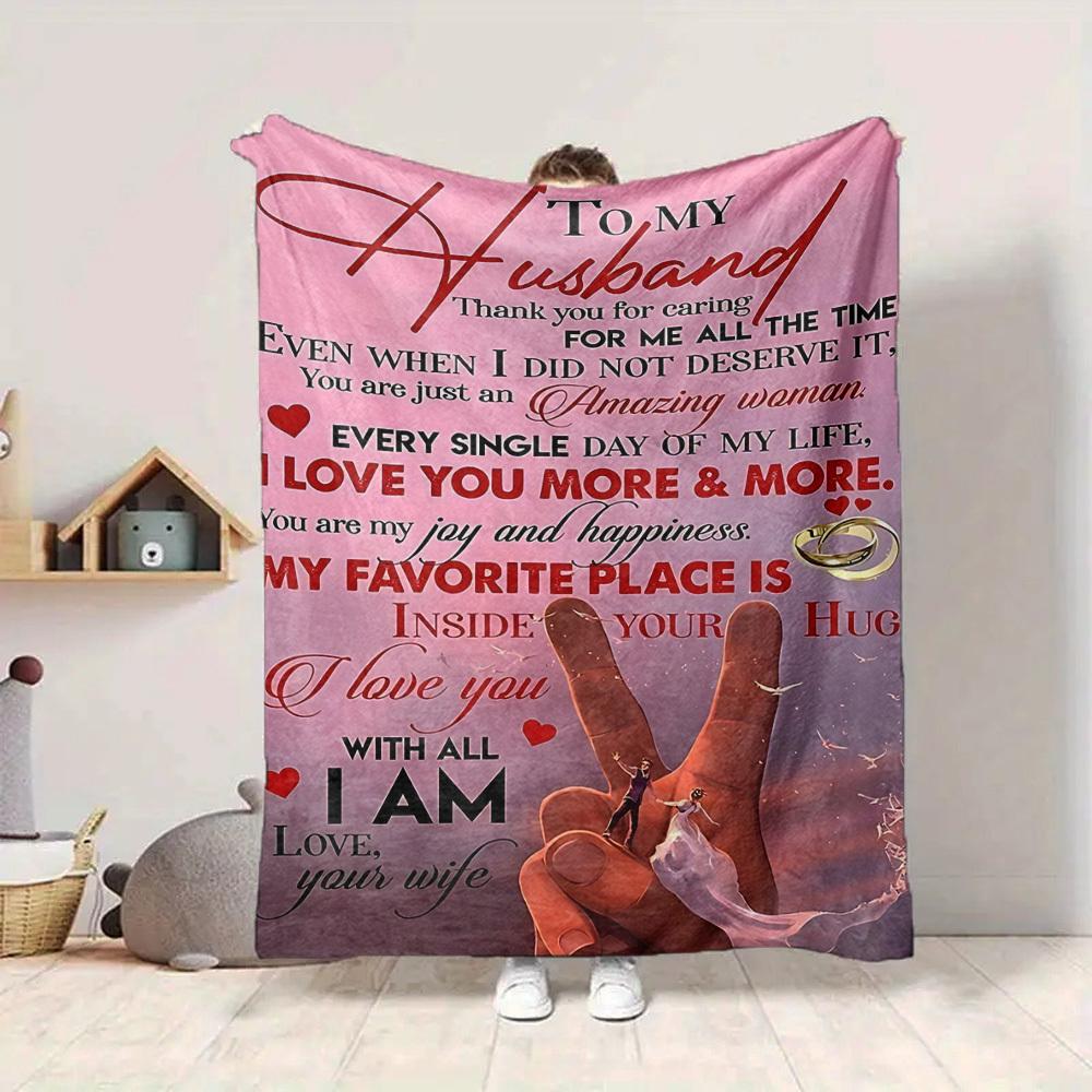 1PC Wedding Anniversary Gift Blanket - Soft Warm All-Season Throw for Sofa, Bed, Car, Office, Throw For Sofa yy250916122