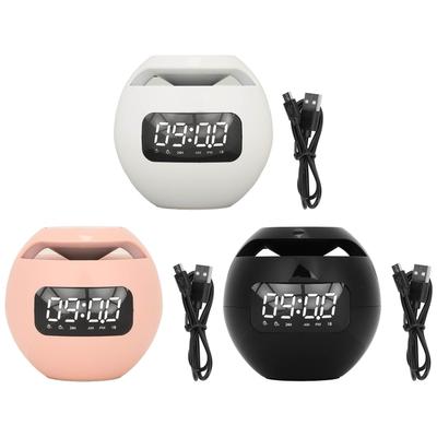 Bluetooth Alarm Clock Speaker Colorful Mini Portable Household Wireless FM Radio With Voice Announce
