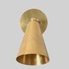 Antique Brass Cone Wall Sconce Mid-Century Modern Raw Brass Wall Light Home Decor