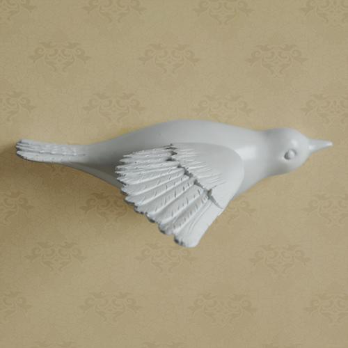 3D Resin Bird Wall Decor, No-Drill Hanging Decorative Birds for Home Wall Art