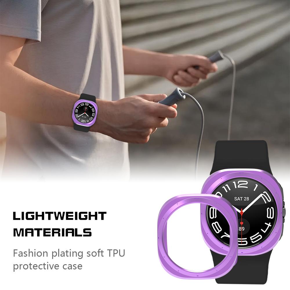 Glass+Case Full Cover for Samsung Galaxy Watch 7 40mm 44mm TPU Anti drop and waterproof Protector Case Watch 7 Pro 47mm