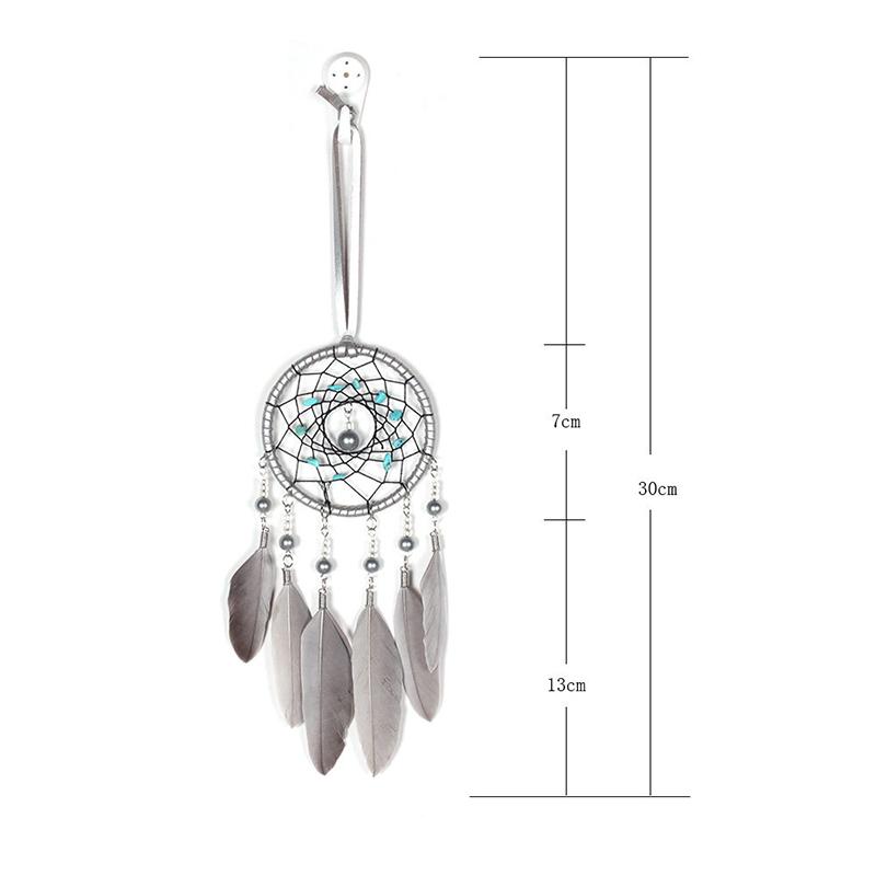 Dream Catcher Wall Decor Boho Feather Hanging Ornament Home Decoration Craft Gift for Bedroom Living Room Balcony Outdoor Car