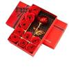 Plastic Red Rose for Valentine Day Gift Artificial Flower Red Love Gift Box 1 Red Rose and 9 Scented Red Rose Girlfriend Boyfriend