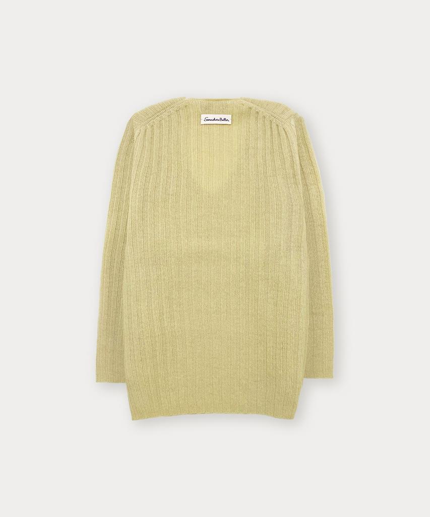 Sseomweeobeoteo Veggie V-Neck Knit - Butter