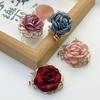 1Pcs High-End Fashion Pearl Women's Jewelry Accessories Retro Fabric Rose Flower Brooch Pin Clothing Flower Brooch