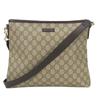 Used Shoulder Bag 388924 GG Supreme Canvas Beige Dark Brown Casual