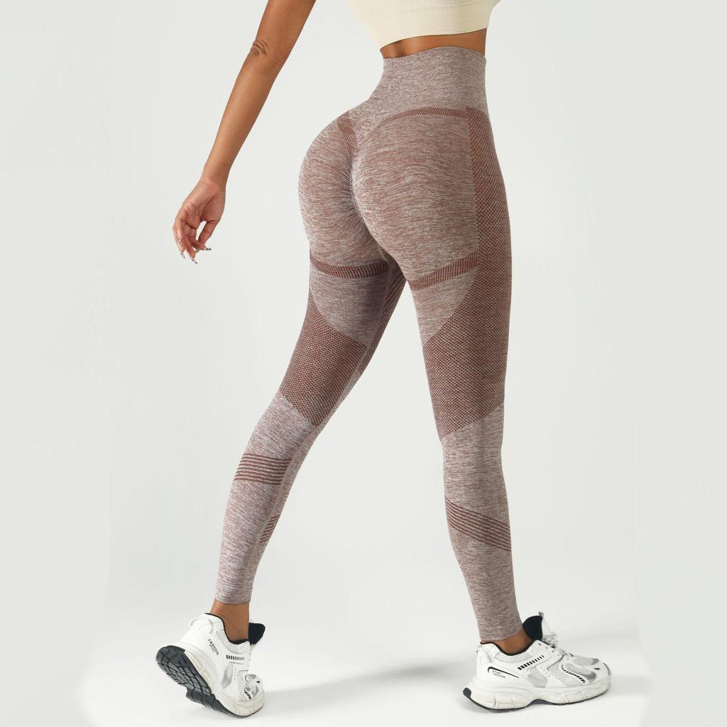 Seamless High-Waist Peach Butt Yoga Pants: Slimming, Tight, Cropped Training Outerwear