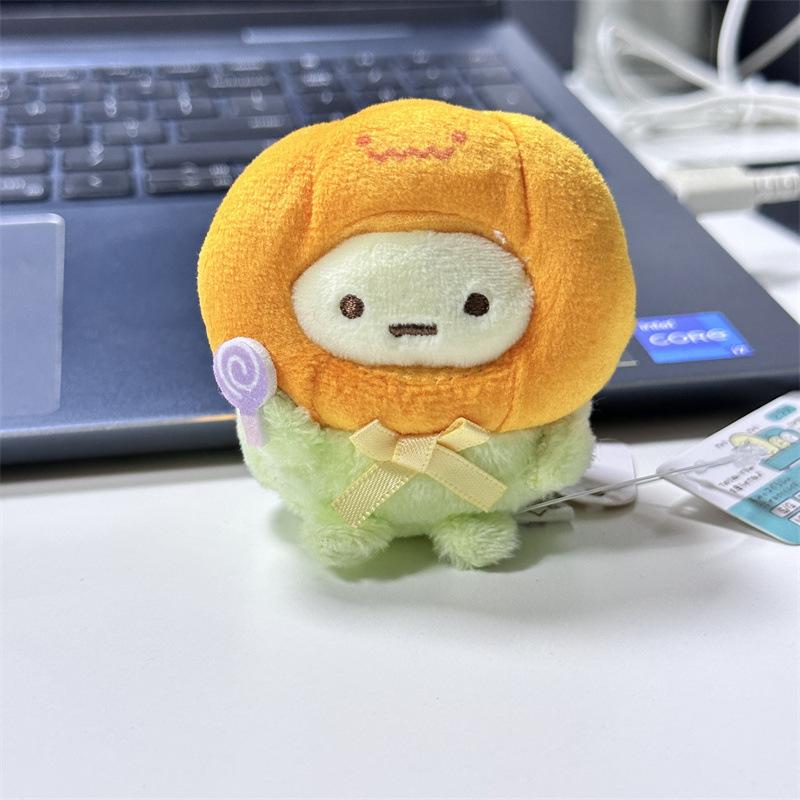 Cute Mini Sumikkogurashi Halloween Creature Explosion Shrimp Tail Weed Furoshiki Plush Toy Doll Pendant Girl Holiday Gift