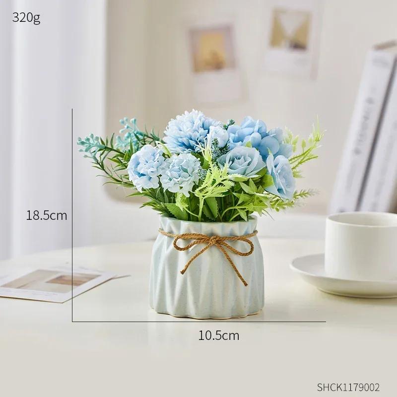 Rośliny artystyczne do dekoracji Akcesoria do dekoracji domu Wystrój pokoju Dekoracja ślubna Sztuczny kwiat Bonsai na biurko Rękodzieło