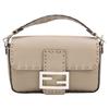 FENDI 8BS017 Selleria Mini Bucket 2-Way Chain Shoulder Bag Handbag Taupe/SVHardwareUsed