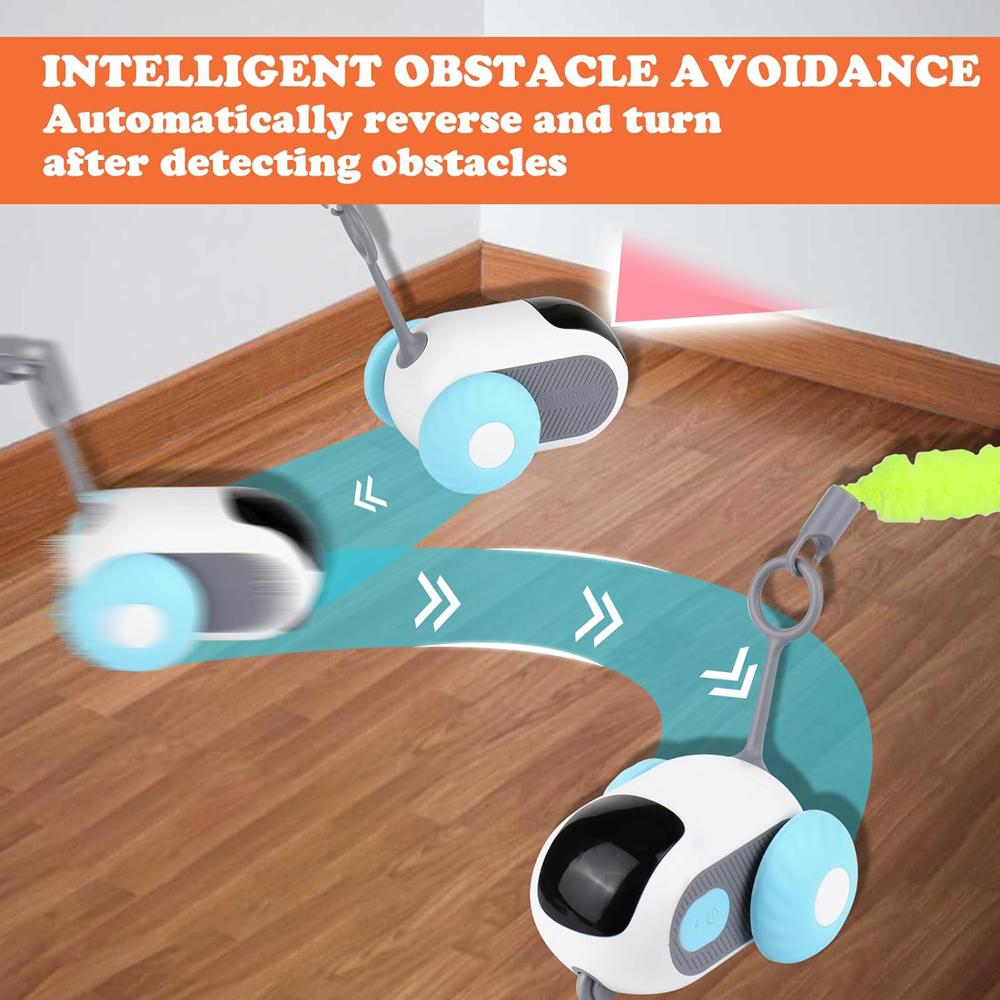 Smart Pet Toy Car 2 Modes Automatic Moving Remote Control Interactive Toy For Cats Dogs Kitten Training Pet Supplies