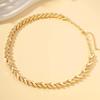 Geometry V Full Diamond Clavicle Chain Luxury Diamond-Embellished Short Choker Necklace for Women Party Accessory Jewelry