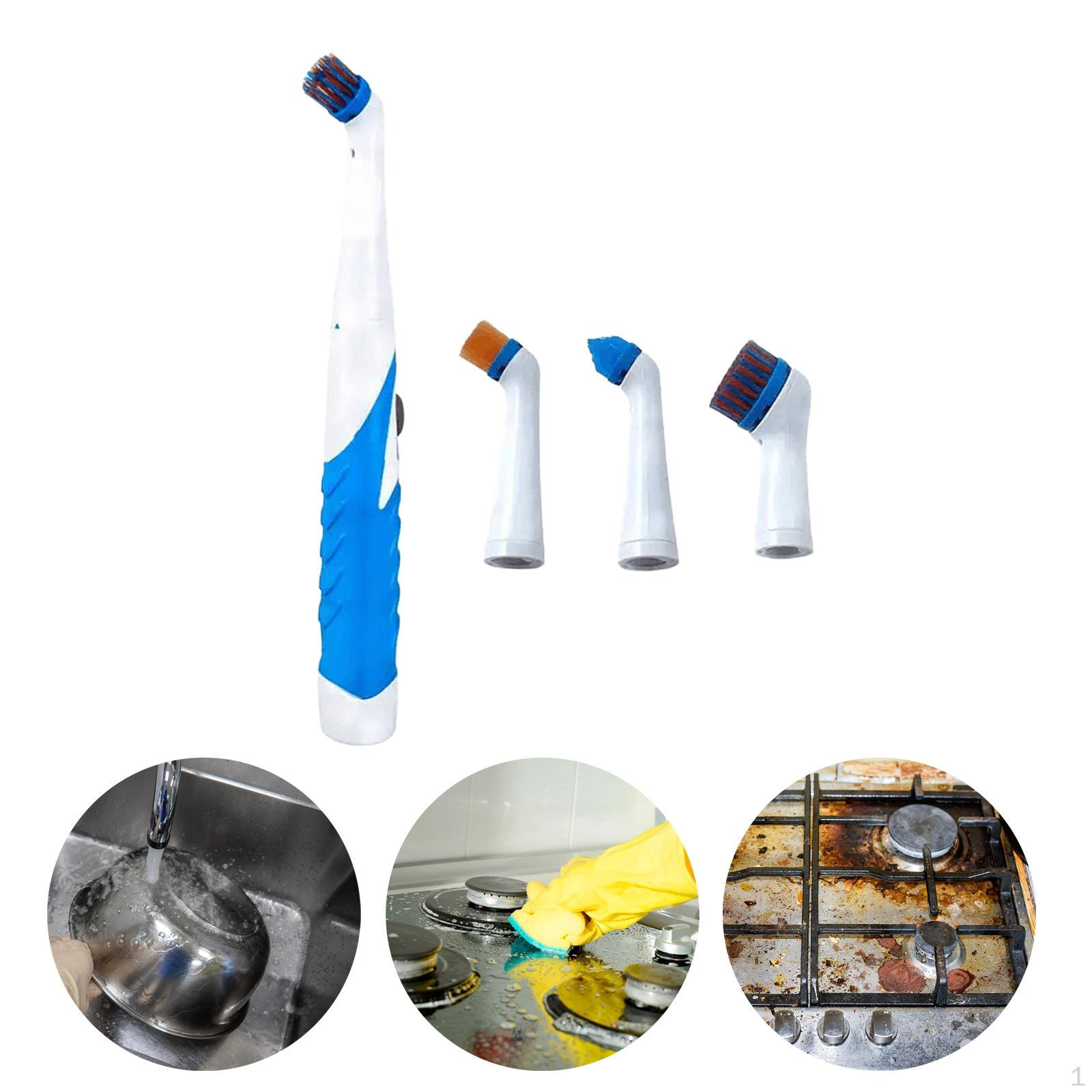 

Cordless Electric Shower Scrubber Cleaning Tool Handheld Power Bathroom Cleaner for Car, white and blue