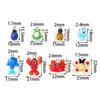 2-10pcs/Lot Cartoon Crabs Shrimp Fish Animal Lampwork Beads for Jewelry Making Glass Beads Loose Spacer Beads DIY Bracelet