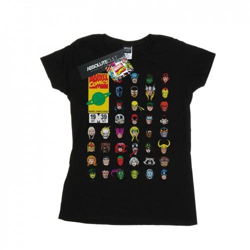 

Marvel Womens/Ladies Marvel Comics Heads Cover Cotton T-Shirt білий