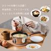 Pearl Metal Woody Pal 3-Layer Bottom Saucepan with Glass Lid, 16cm, Non-stick Coating, IH Compatible, HB-3175, Silver
