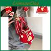 Mushroom Delightful Pattern Knitted Drawstring Bag For Children Unisex And Design Playful
