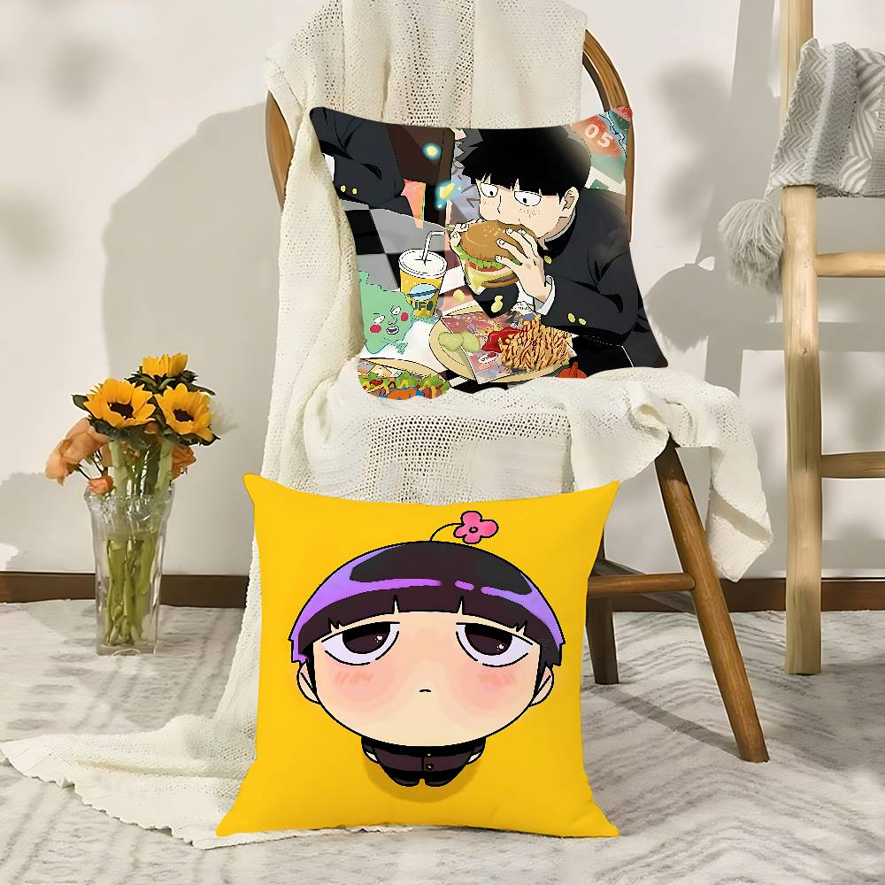 Funny A-Mob Psycho-S 100 Pillow Case Cushion Cover Soft Cute Throw Pillow Case For Car Sofa Pillowcase Polyester With Zipper
