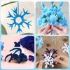 1000PCS Pipe Cleaners Craft Set 6 Assorted Colors Blue White Glitter Silver Chenille Stems, Craft Supplies Bulk for DIY Art