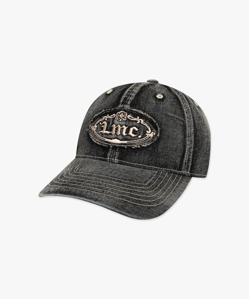 LMC Washed Denim Gothic Oval 6Panel Cap Black