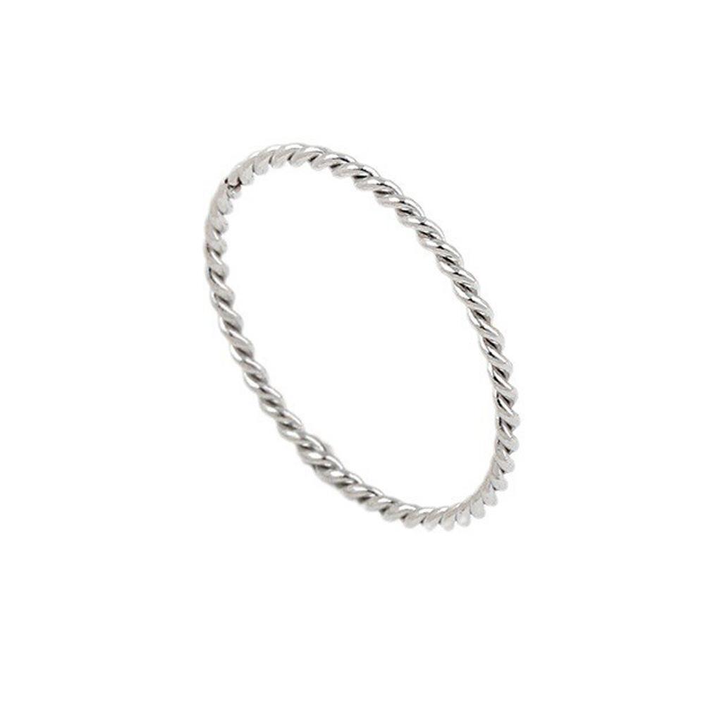 

1.5mm Twisted Minimalist Trendy Rings Women Stainless Steel Gold Color Black Waterproof Finger Ring Zircon Gift Wholesale 6