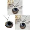 Bohemian Geometric Pendant Necklace For Women With Titanium Steel Chain